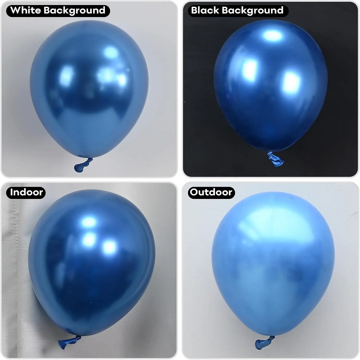 Metaliczne niebieskie balony