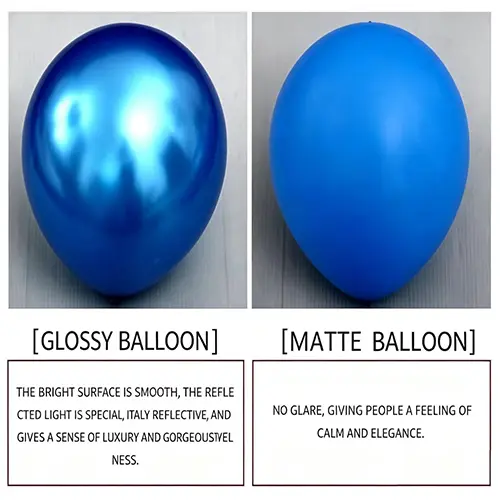 Balony lateksowe matowe i błyszczące