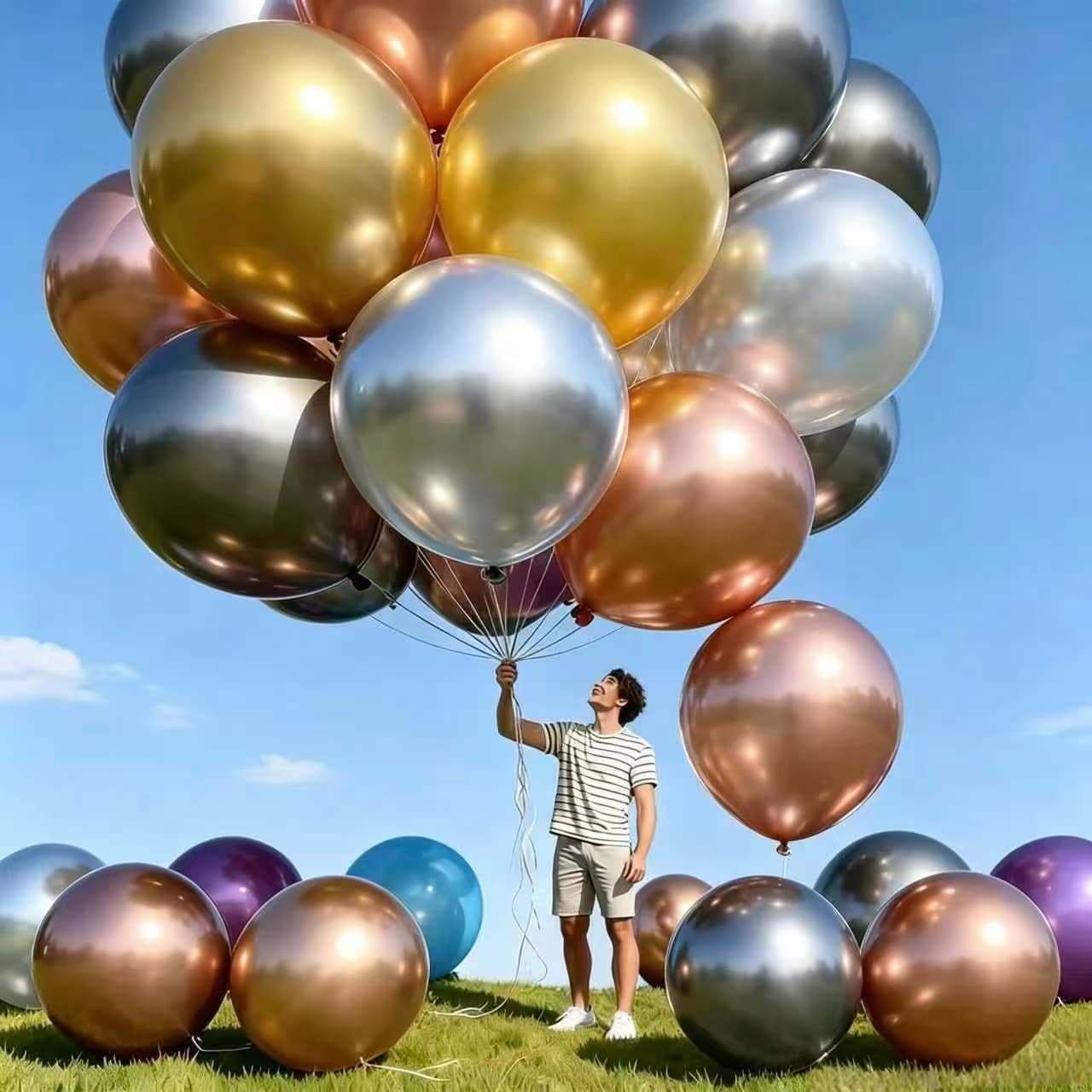 Balony metalowe o średnicy 36 cali