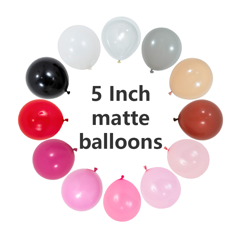 5-calowe matowe balony lateksowe