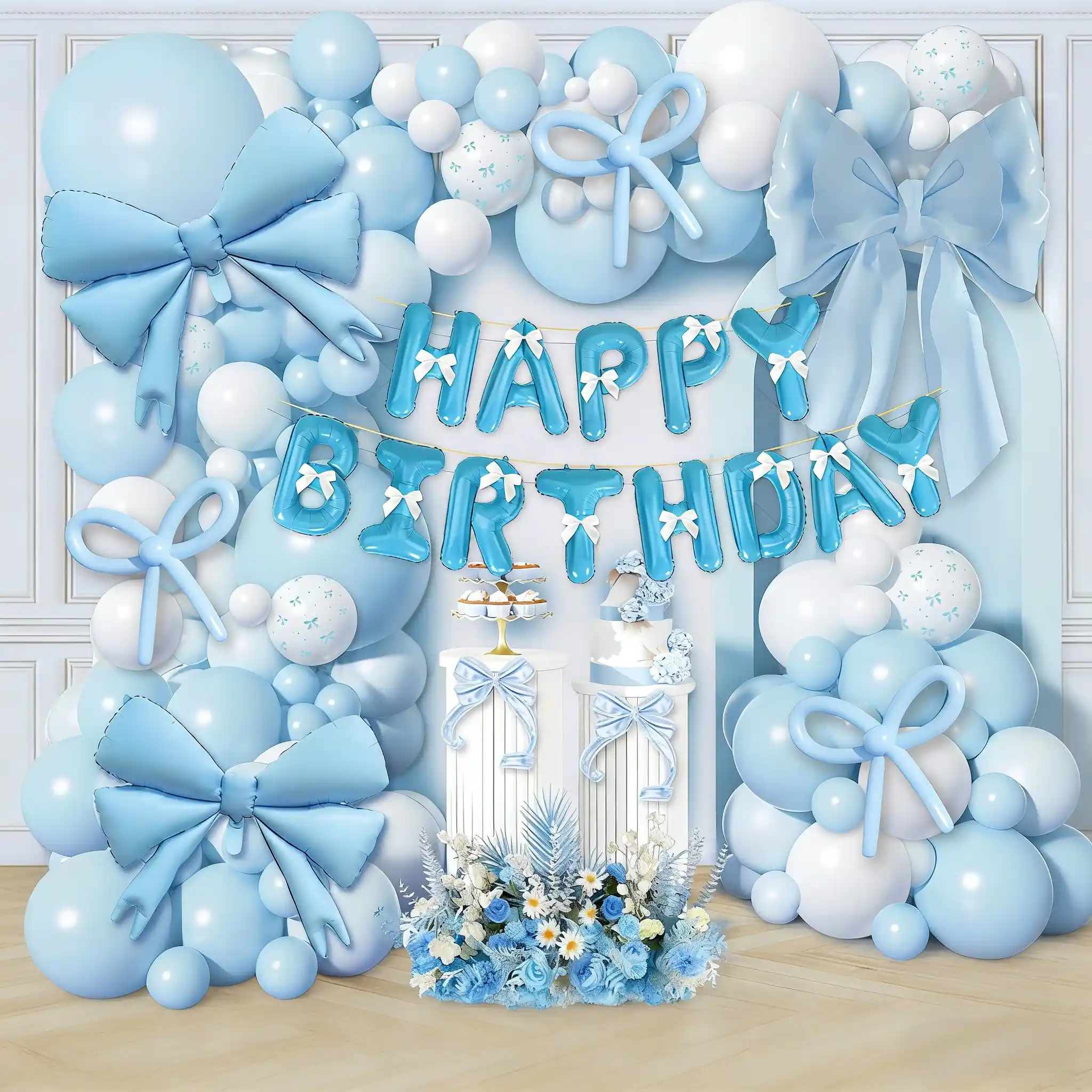 Łuk balonowy z motywem kokardki