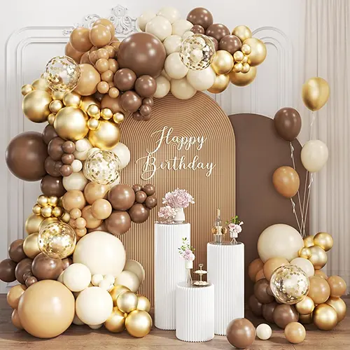 Zestaw łuków balonowych w kolorze wielbłądziej