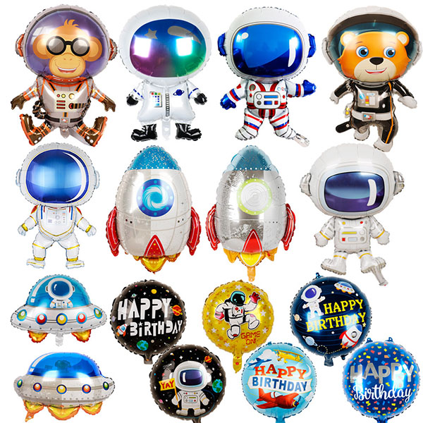 Cartoon Space Astronaut Foil Balon