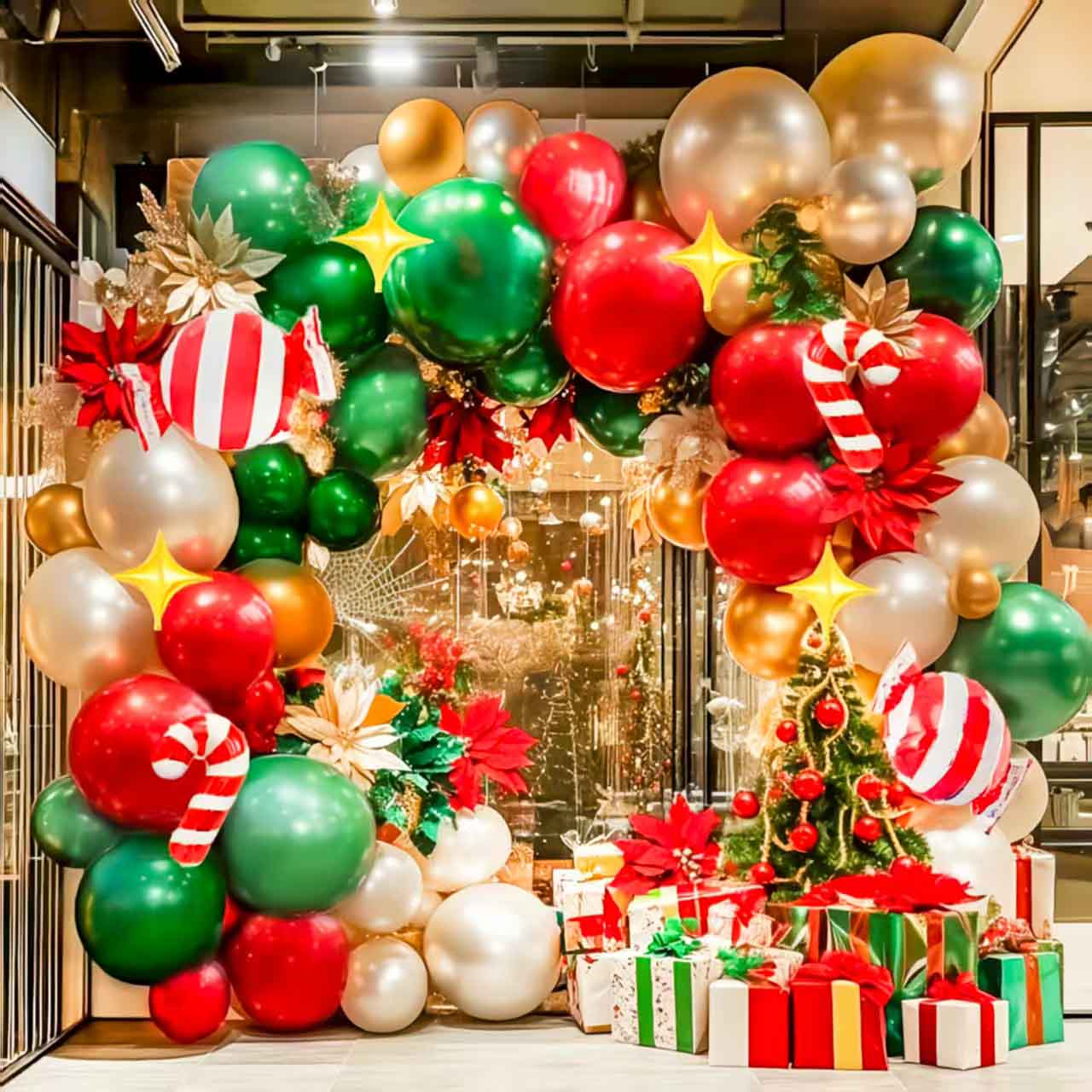 Świąteczny łuk balonu