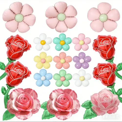 Balony foliowe w kwiaty