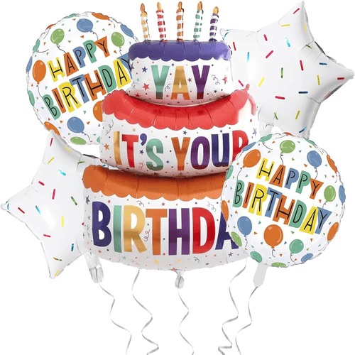 Zestaw urodzinowy z balonów foliowych