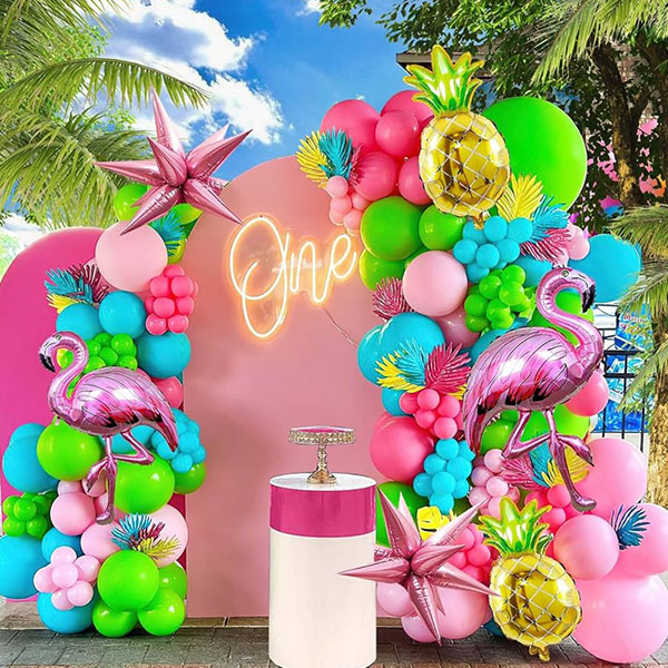Zestaw balonowej girlandy z motywem hawajskim