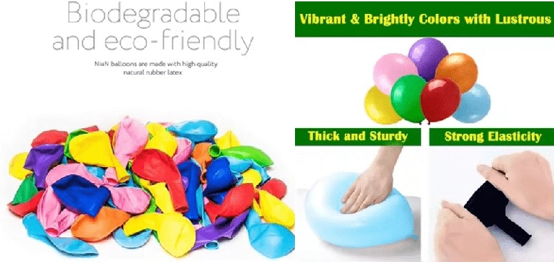 The elasticity of latex balloons