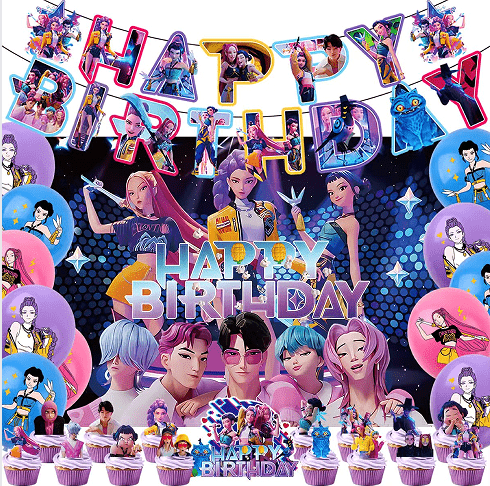 Zestaw dekoracji K-POP Demon Hunters Party