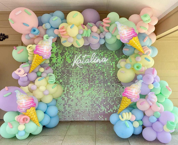 Macaron Ice Cream Balloon Arch Girland