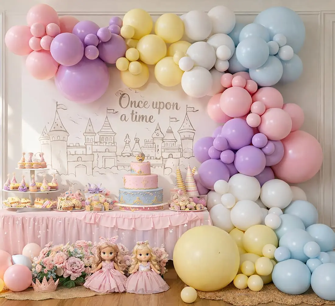 Zestawy łuków w kształcie pastelowych balonów Macaron
