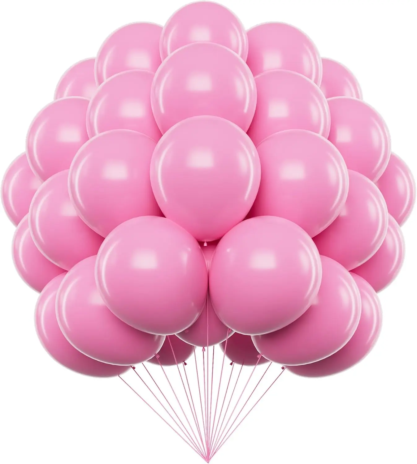 Matowe różowe balony