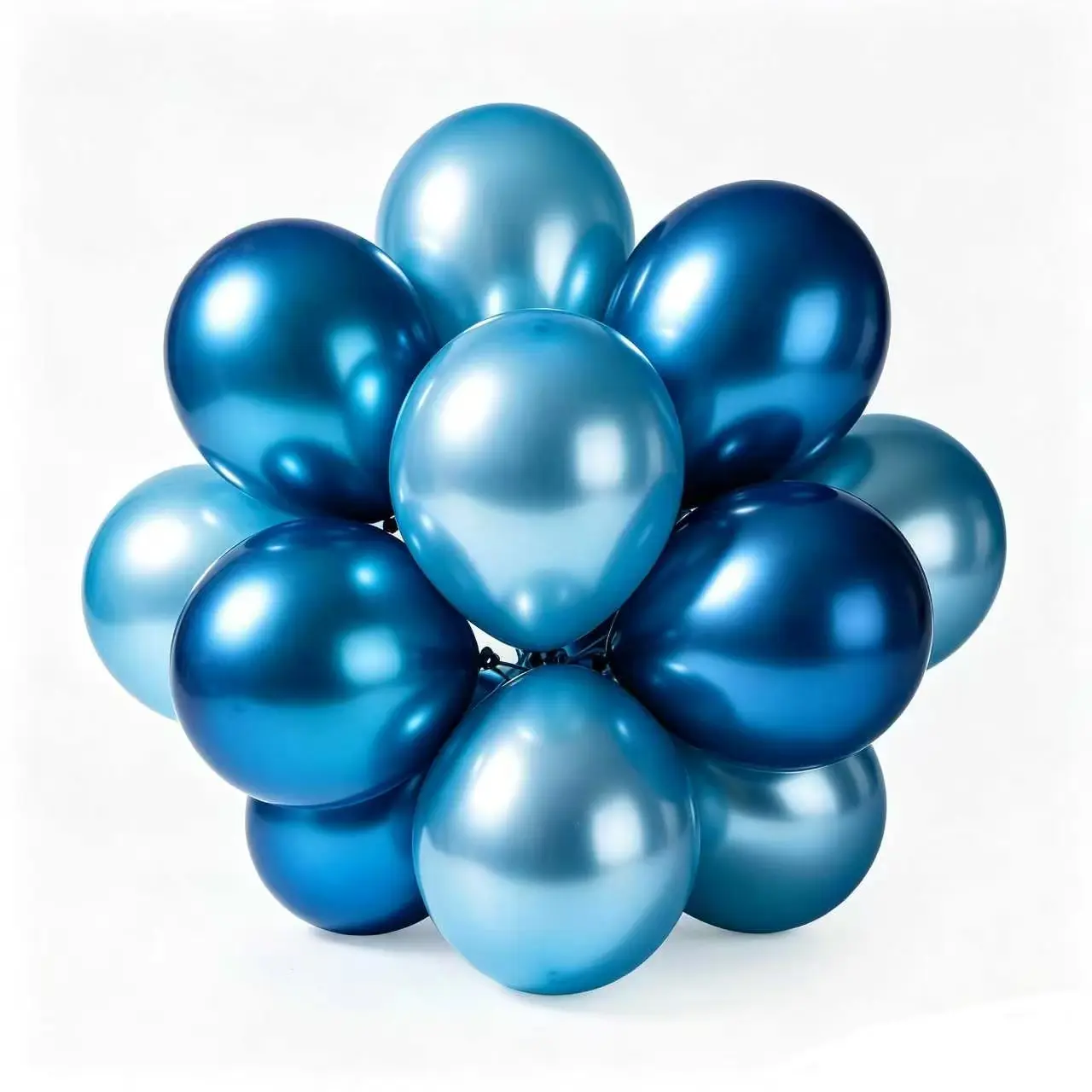 Metaliczne niebieskie balony