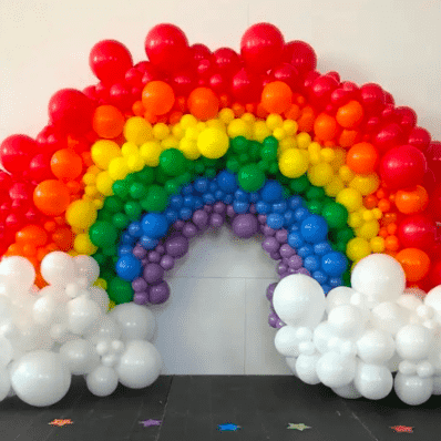 Zestawy tęczowych łuków balonowych