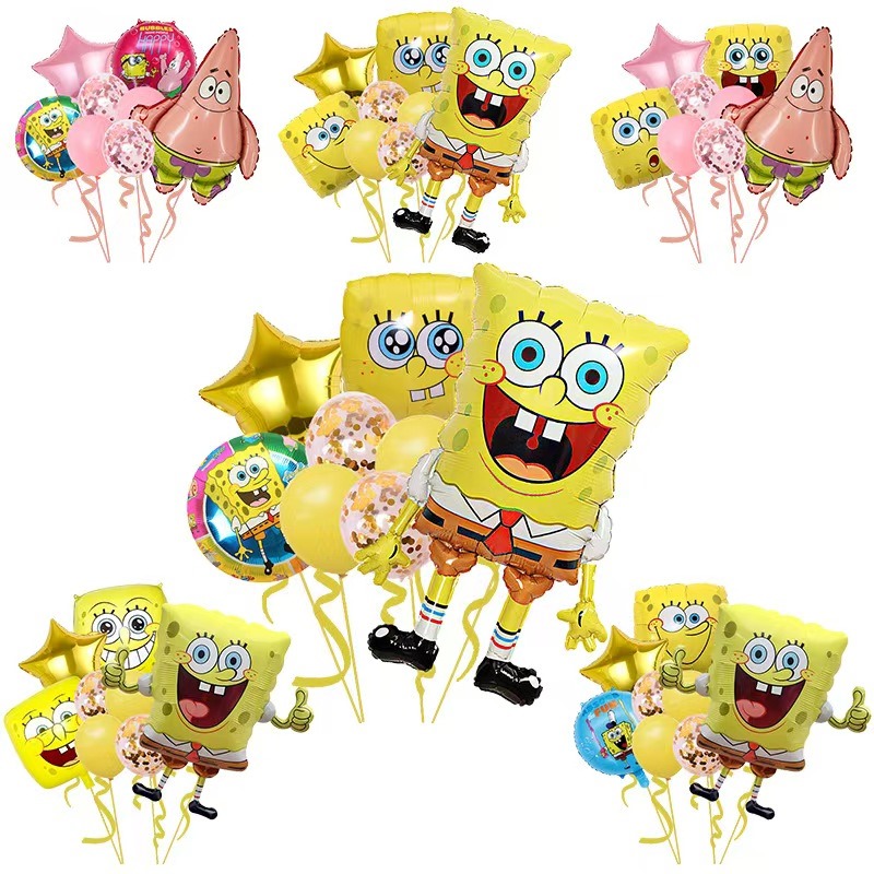 Balony ze SpongeBobem Kanciastoportym