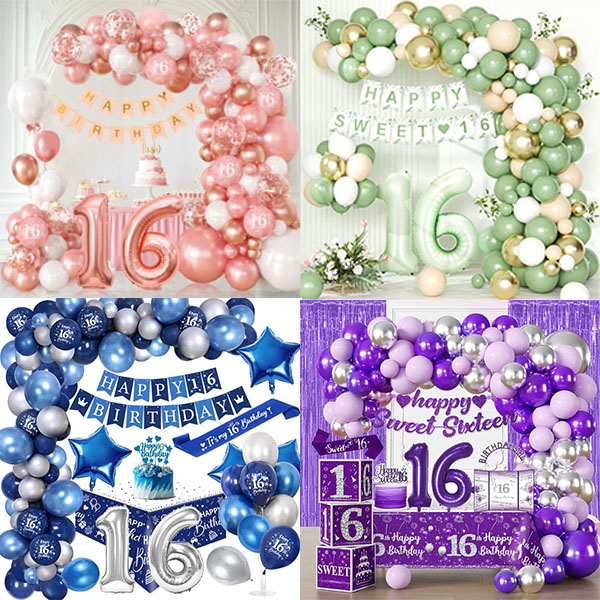 Balonowy łuk Sweet 16