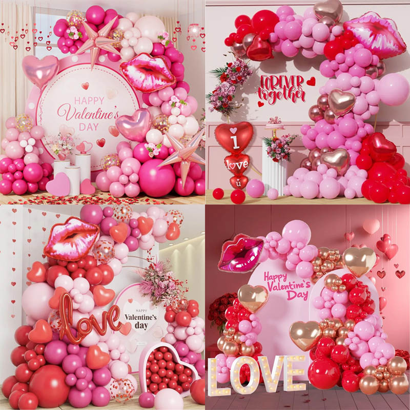Walentynkowe balon girlandy